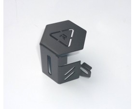 BRZDOVÁ KRYTKA NÁDRŽKY ZADNÍ - NEREZOVÁ - ČERNÝ LAK - JAWA 300 CL , MODEL 42